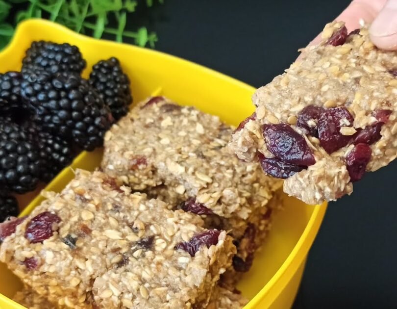 No bake energy bars! The best healthy snack for kids! Mix oatmeal and dates!