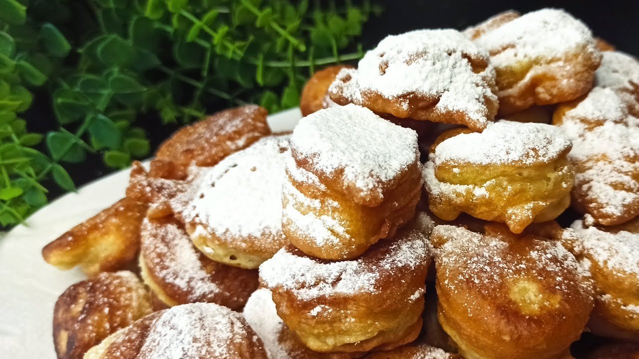 Lemon donuts in a frying pan without eggs!