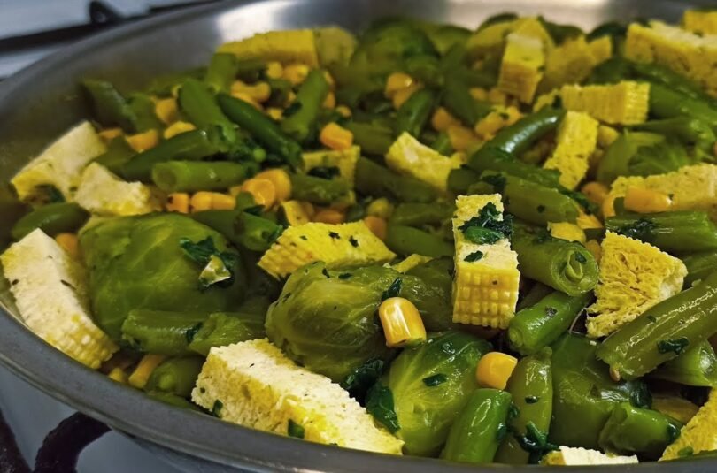 Steamed vegetable stew in 5 minutes! Refreshing dinner!