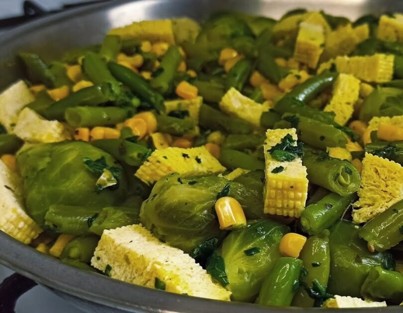 Steamed vegetable stew in 5 minutes! Refreshing dinner!