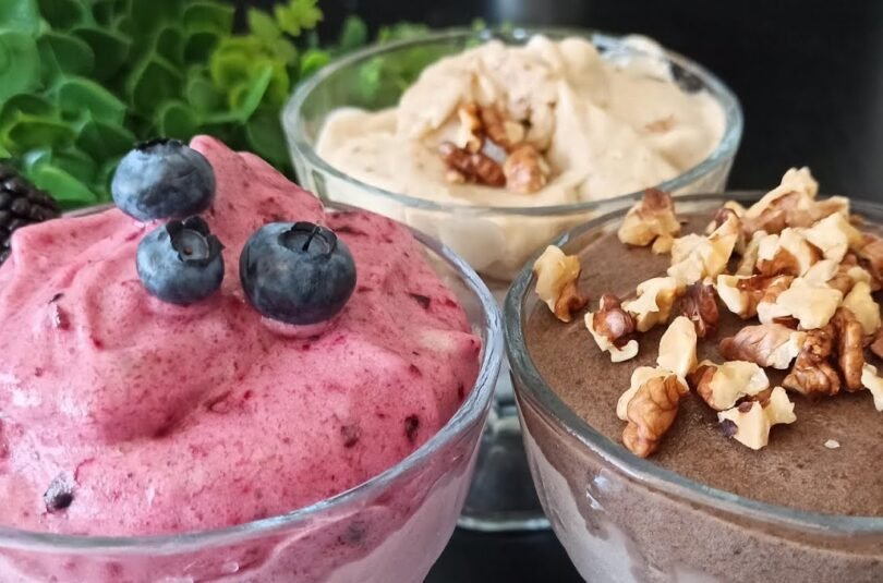 Homemade ice cream! Three flavours! Just 1 or 2 ingredients! Zero sugar!